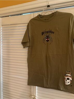 Primitive Olive Spider Graphic Tee - Men's Shirt